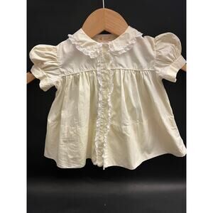 Precious Handmade Mozelle 50's Yellow Daisy Baby Dress 12T?  Made in Philippines